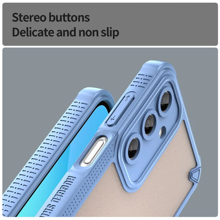 Armor Series For Samsung Galaxy A16 5G / 4G Case PC+TPU Semi-Transparent Frosted Finish Protective Phone Cover