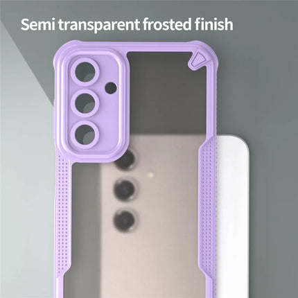 Armor Series For Samsung Galaxy A16 5G / 4G Case PC+TPU Semi-Transparent Frosted Finish Protective Phone Cover