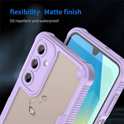 Armor Series For Samsung Galaxy A16 5G / 4G Case PC+TPU Semi-Transparent Frosted Finish Protective Phone Cover