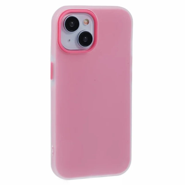 For iPhone 14 Case Detachable TPU Shockproof Phone Cover - Rose