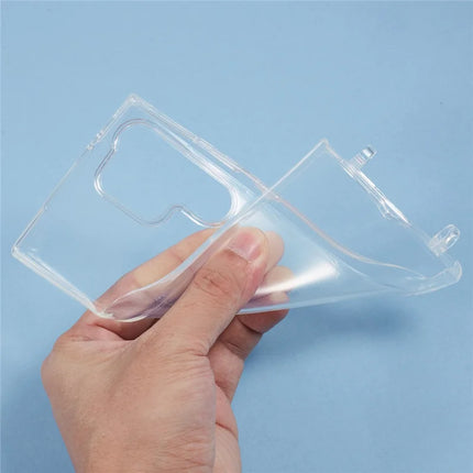 For Samsung Galaxy S23 Ultra Case TPU 1.8mm Clear Phone Cover with Lanyard Holes