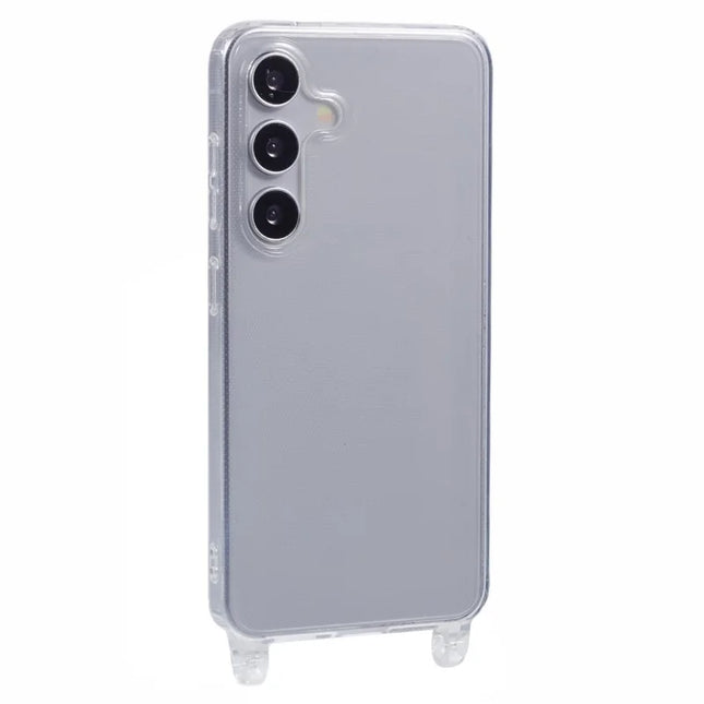 For Samsung Galaxy A55 5G Case TPU 1.8mm Clear Phone Cover with Lanyard Holes