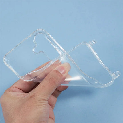 For Samsung Galaxy A55 5G Case TPU 1.8mm Clear Phone Cover with Lanyard Holes