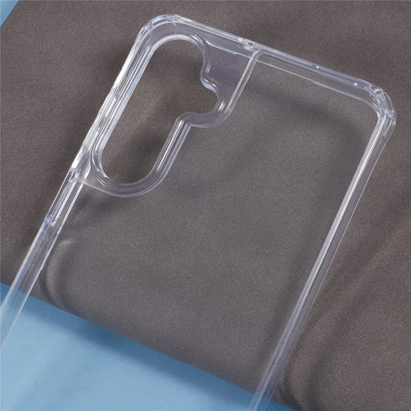 ShopCaseCart Slim Durable Samsung Galaxy A35 5G Protective cover PC+TPU 1.5mm Clear Phone Guard with Lanyard Holes