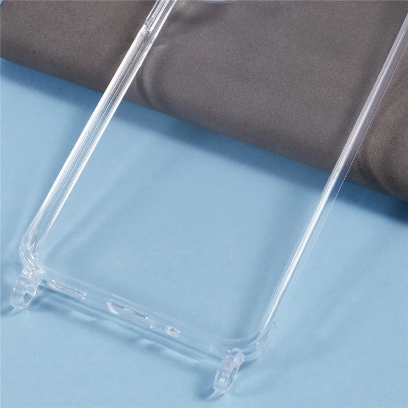 ShopCaseCart Slim Durable Samsung Galaxy A35 5G Protective cover PC+TPU 1.5mm Clear Phone Guard with Lanyard Holes