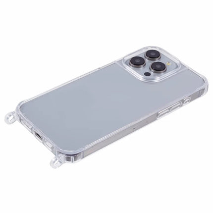 ShopCaseCart Model Case  For  iPhone 15 Pro Max Case PC+TPU 1.5mm Clear Phone Cover with Lanyard Holes