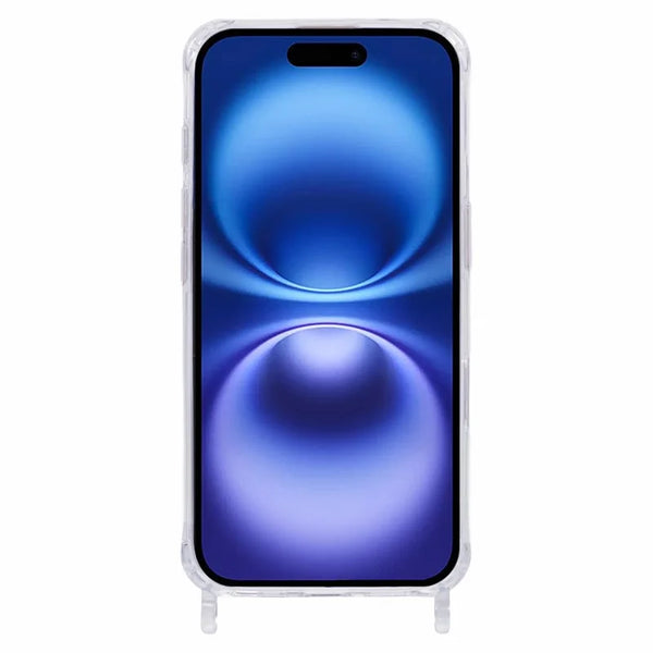 ShopCaseCart Slim Durable iPhone 16 Protective cover PC+TPU 1.5mm Clear Phone Guard with Lanyard Holes