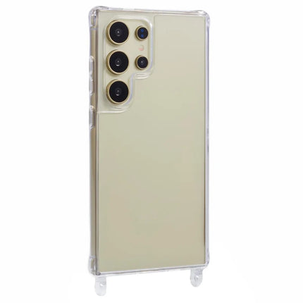 For Samsung Galaxy S23 Ultra Case PC+TPU 1.5mm Clear Phone Cover with Lanyard Holes