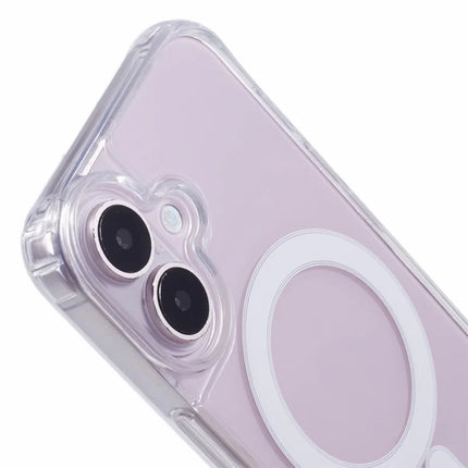 For iPhone 16 Plus Case Compatible with MagSafe TPU+PC 1.5mm Clear Phone Cover with Lanyard Holes