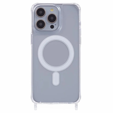 ShopCaseCart Slim Durable iPhone 15 Pro Max Protective cover Compatible with MagSafe TPU+PC 1.5mm Clear Phone Guard with Lanyard Holes