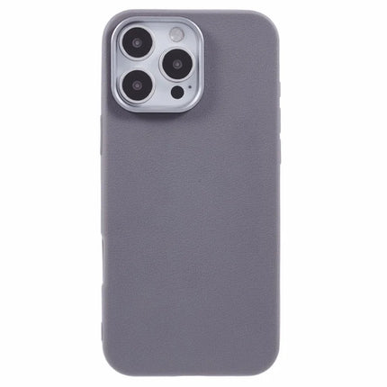 For iPhone 16 Pro Max Case Electroplating Lens Frame Textured TPU Shockproof Phone Cover