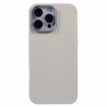 For iPhone 16 Pro Max Case Electroplating Lens Frame Textured TPU Shockproof Phone Cover