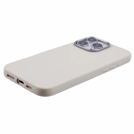 For iPhone 16 Pro Max Case Electroplating Lens Frame Textured TPU Shockproof Phone Cover