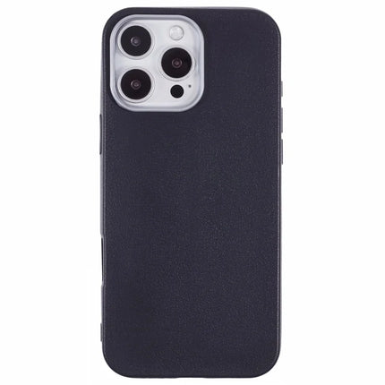 For iPhone 16 Pro Max Case Electroplating Lens Frame Textured TPU Shockproof Phone Cover