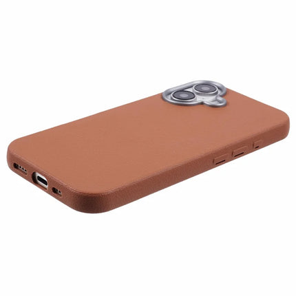 For iPhone 16 Plus Case Electroplating Lens Frame Textured TPU Shockproof Phone Cover