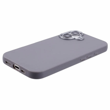 For iPhone 16 Plus Case Electroplating Lens Frame Textured TPU Shockproof Phone Cover