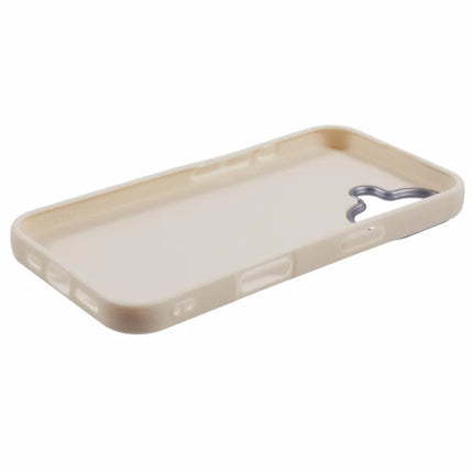 For iPhone 16 Plus Case Electroplating Lens Frame Textured TPU Shockproof Phone Cover