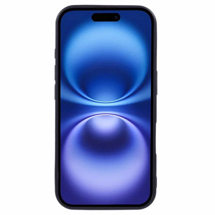For iPhone 16 Plus Case Electroplating Lens Frame Textured TPU Shockproof Phone Cover