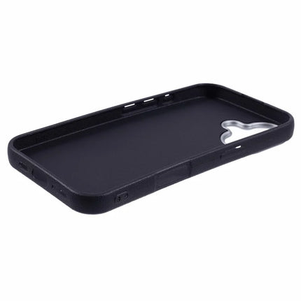 For iPhone 16 Plus Case Electroplating Lens Frame Textured TPU Shockproof Phone Cover