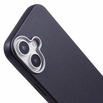 For iPhone 16 Plus Case Electroplating Lens Frame Textured TPU Shockproof Phone Cover