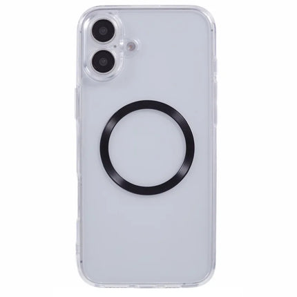 For iPhone 16 Plus Case Compatible with MagSafe CD Vein TPU+Acrylic Phone Cover