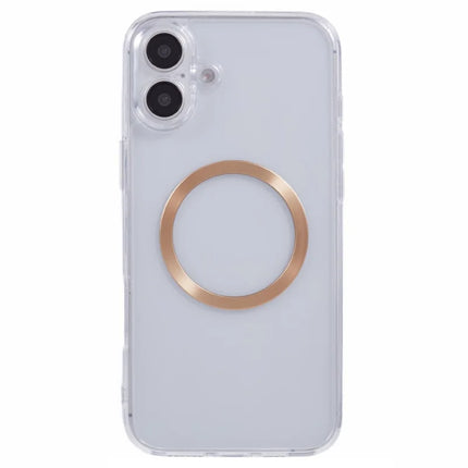 For iPhone 16 Plus Case Compatible with MagSafe CD Vein TPU+Acrylic Phone Cover