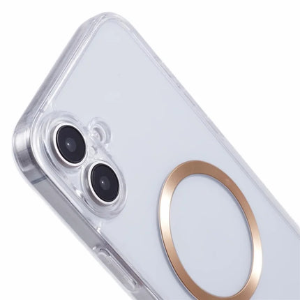 For iPhone 16 Plus Case Compatible with MagSafe CD Vein TPU+Acrylic Phone Cover
