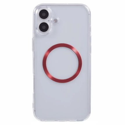 For iPhone 16 Plus Case Compatible with MagSafe CD Vein TPU+Acrylic Phone Cover