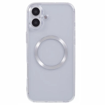 For iPhone 16 Plus Case Compatible with MagSafe CD Vein TPU+Acrylic Phone Cover