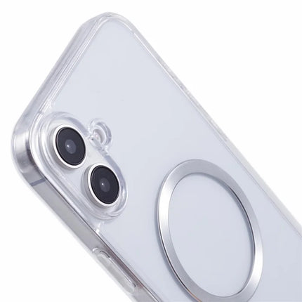 For iPhone 16 Plus Case Compatible with MagSafe CD Vein TPU+Acrylic Phone Cover