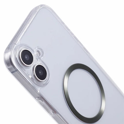 For iPhone 16 Plus Case Compatible with MagSafe CD Vein TPU+Acrylic Phone Cover
