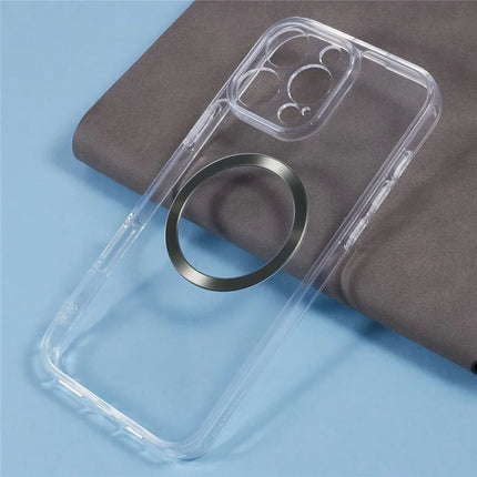 For iPhone 16 Pro Max Case Compatible with MagSafe CD Vein TPU+Acrylic Phone Cover