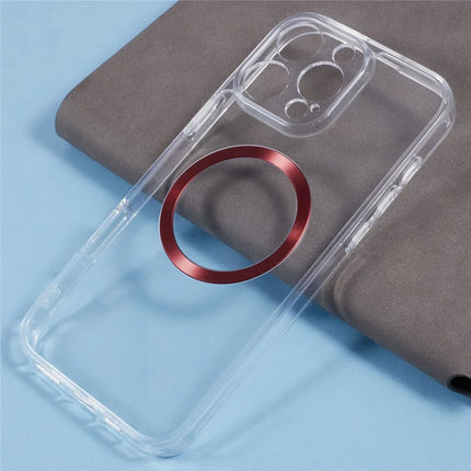 For iPhone 16 Pro Max Case Compatible with MagSafe CD Vein TPU+Acrylic Phone Cover