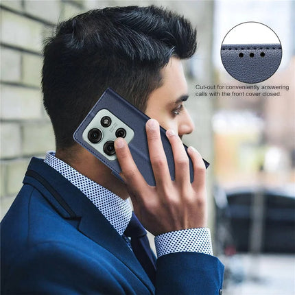 BINFEN COLOR BF32 For Motorola Moto G75 5G Leather Case Wallet RFID Blocking Phone Cover