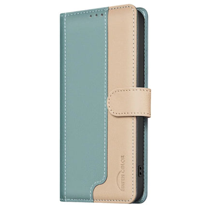 BINFEN COLOR BF33 for Motorola Moto G75 5G Leather Case Splicing Color RFID Blocking