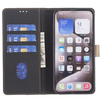 BINFEN COLOR BF33 for Motorola Moto G75 5G Leather Case Splicing Color RFID Blocking