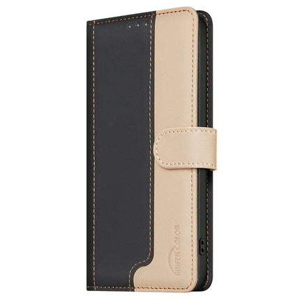 BINFEN COLOR BF33 for Motorola Moto G75 5G Leather Case Splicing Color RFID Blocking