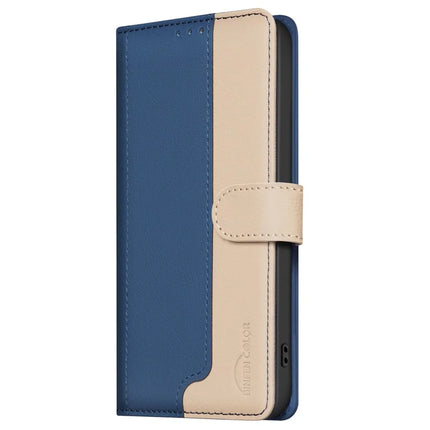 BINFEN COLOR BF33 for Motorola Moto G75 5G Leather Case Splicing Color RFID Blocking