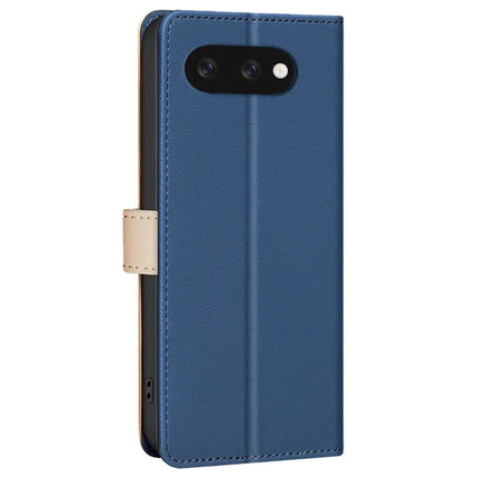 BINFEN COLOR BF33 for Google Pixel 9a Leather Case Splicing Color RFID Blocking