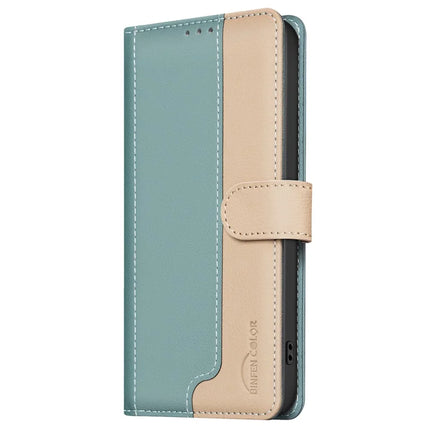 BINFEN COLOR BF33 for Google Pixel 9a Leather Case Splicing Color RFID Blocking