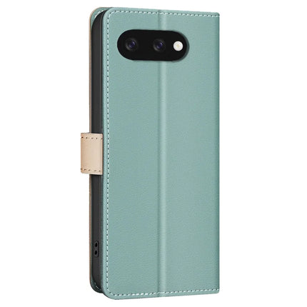 BINFEN COLOR BF33 for Google Pixel 9a Leather Case Splicing Color RFID Blocking