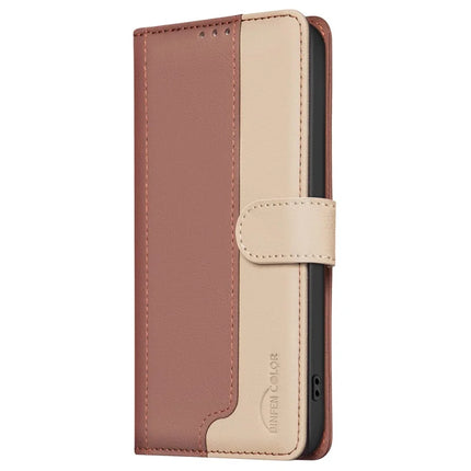 BINFEN COLOR BF33 for Google Pixel 9a Leather Case Splicing Color RFID Blocking