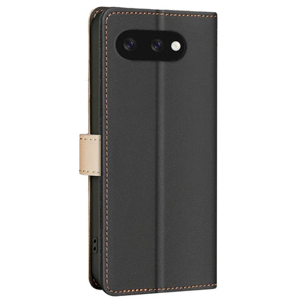 BINFEN COLOR BF33 for Google Pixel 9a Leather Case Splicing Color RFID Blocking