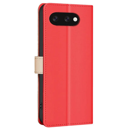 BINFEN COLOR BF33 for Google Pixel 9a Leather Case Splicing Color RFID Blocking
