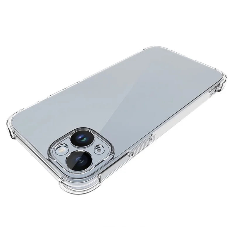 ShopCaseCart Shockproof Case iPhone 15 Plus TPU Protective cover 2.0mm Phone Guard with Tempered Glass Film
