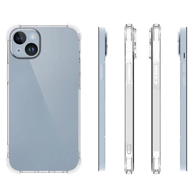ShopCaseCart Shockproof Case iPhone 15 Plus TPU Protective cover 2.0mm Phone Guard with Tempered Glass Film