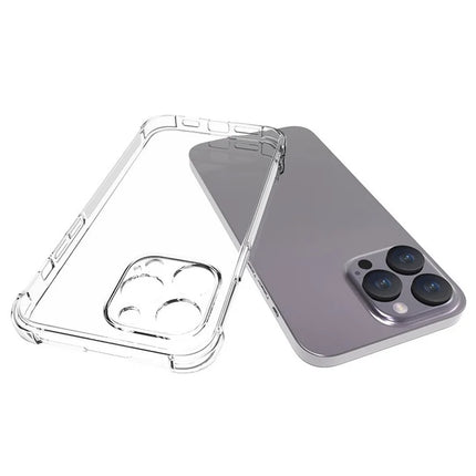 ShopCaseCart WANLONFENG WL Series for iPhone 15 Pro Max TPU Case 2.0mm Phone Cover with Tempered Glass Film
