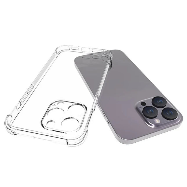 WANLONFENG WL Series for iPhone 15 Pro Max TPU Case 2.0mm Phone Cover with Tempered Glass Film