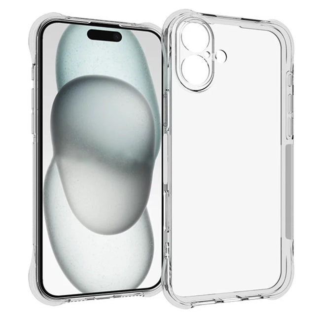 WANLONFENG WL Series for iPhone 16 Plus TPU Case 2.0mm Phone Cover with Tempered Glass Film