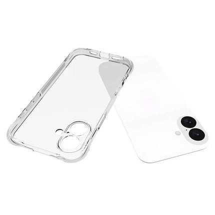 WANLONFENG WL Series for iPhone 16 Plus TPU Case 2.0mm Phone Cover with Tempered Glass Film